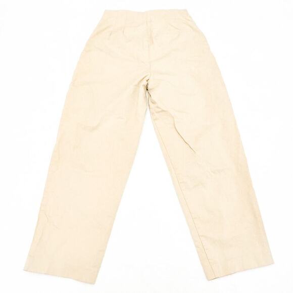 Zara Khaki Dress Pant Straight Leg Cropped Size Small - Picture 3 of 7